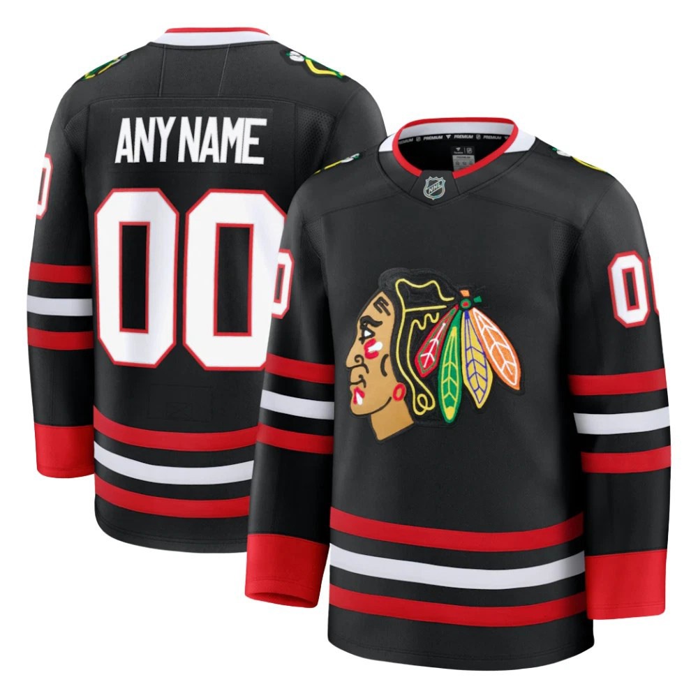 Chicago Blackhawks Black Alternate Premium Custom Jersey-Pro Kit Vault | Brand New 26/27 Sports Jerseys